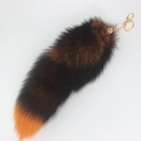 ⚡Supper Huge and Fluffy Fox Tail Fur Toy Handbag Key Chain Ring Hook Tassels - Picture 5 of 5